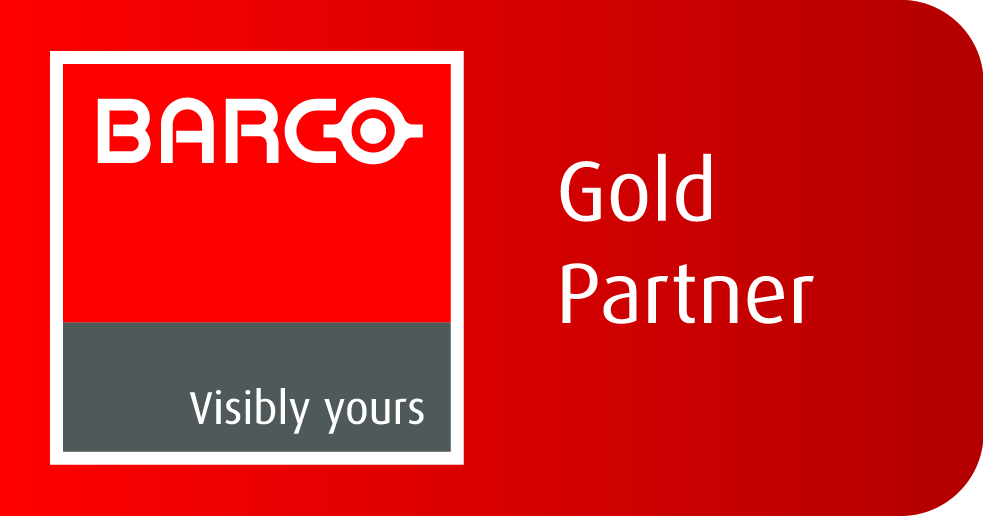 Barco_gold_partner_label_red